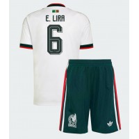 Billiga Mexiko Erik Lira #6 Barnkläder Borta fotbollskläder till baby VM 2026 Kortärmad (+ Korta byxor)
